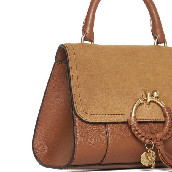 NWT ✅ See by Chloe JOAN Leather & Suede Bag CARAMEL ✨ NWT - Picture 5 of 17
